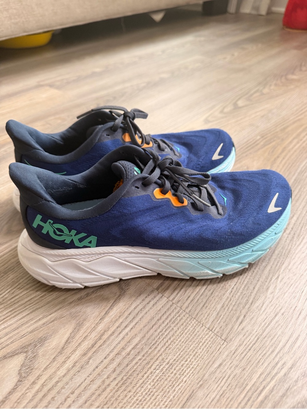 Hoka Navy, Aqua & Orange Women's Athletic Running Shoes